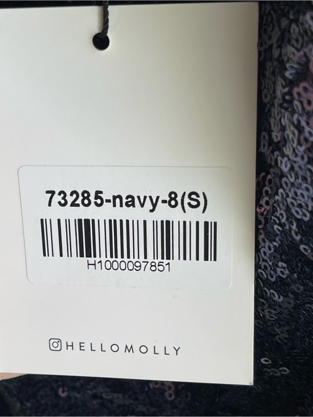 Hello Molly NWT Navy FASHION CAPITAL SEQUIN MINI DRESS - Picture 9 of 14